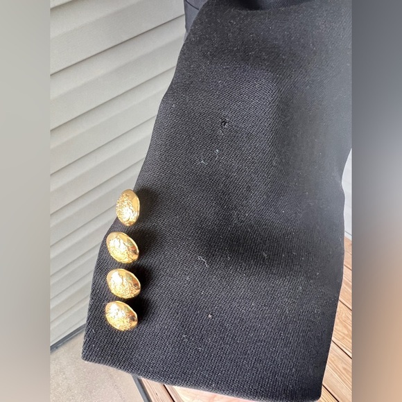 VTG- RALPH LAUREN Black 100% Wool Gold Button Crest Crown Patch Blazer Sz 12P - Picture 8 of 15